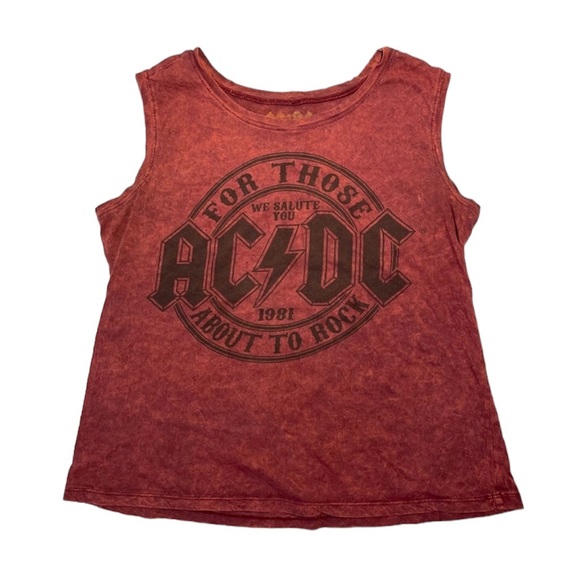 SOLD!!! ACDC Band Tee Tie Dye Tank Top Muscle Shirt T-shirt - Picture 10 of 10